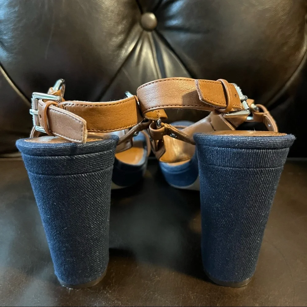 Womens Ralph Lauren Faustina Cotton/Leather sandals size 7.5 - Picture 4 of 7
